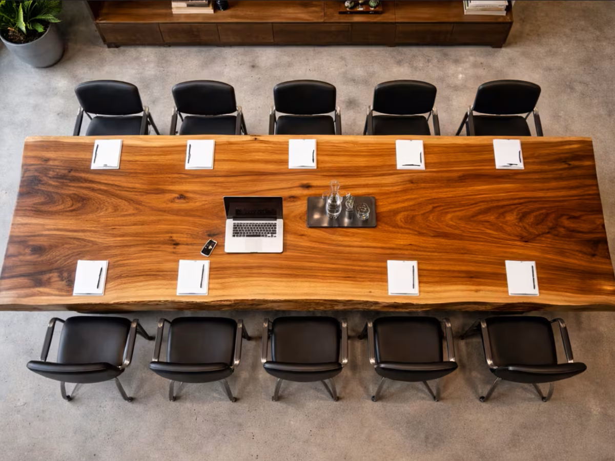 Pièce en bois massif Suar, réalisation unique Woodiram