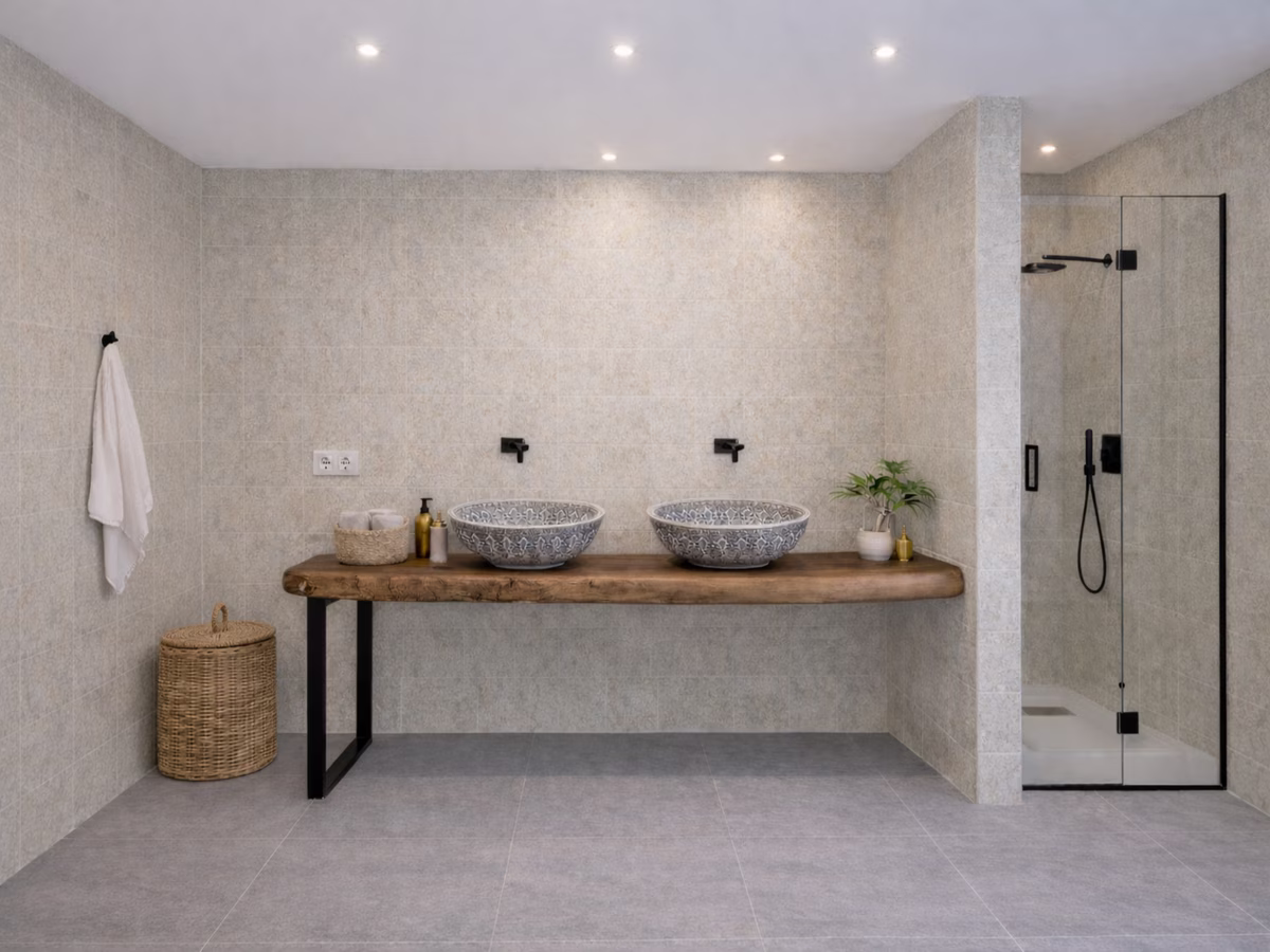 Pièce en bois massif Teck, réalisation unique Woodiram